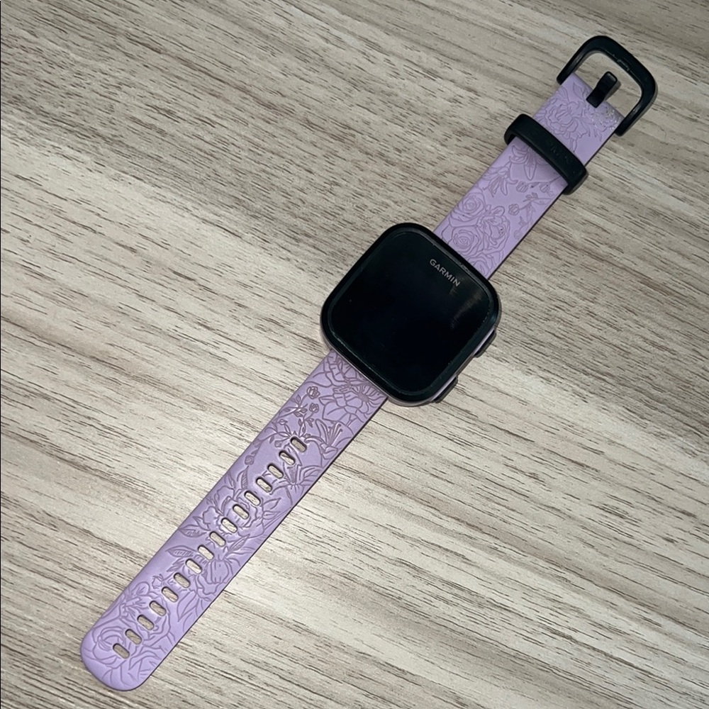 Garmin Bounce Watch with Lavender Floral Strap
